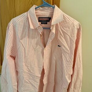 Vineyard Vines Light Pink Checkered Men's Shirt